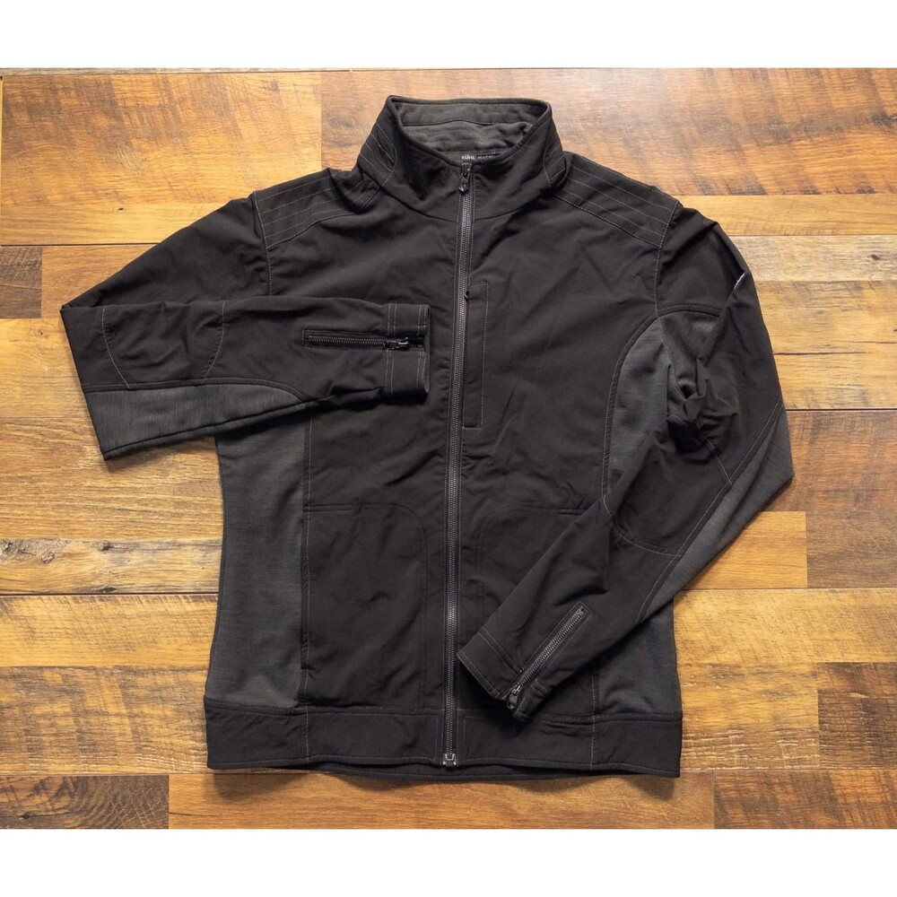KUHL Dfynce Men's Medium Black Performance Full Zip Outdoor Hiking Jacket
